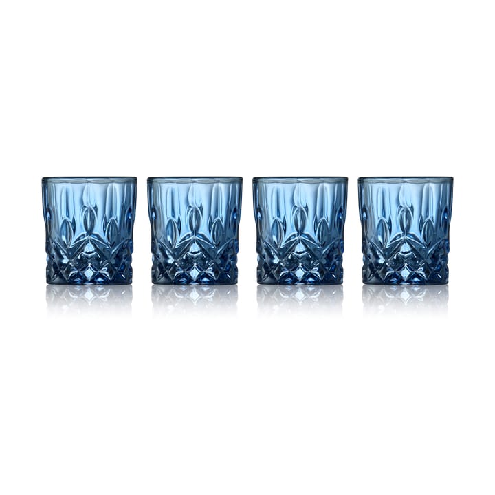 Sorrento shotglazen 4 cl 4-pack - Blauw - Lyngby Glas
