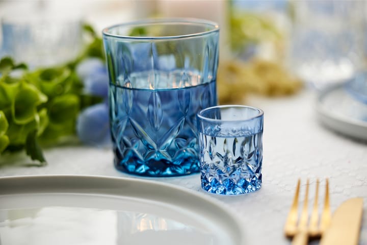 Sorrento shotglazen 4 cl 4-pack - Blauw - Lyngby Glas