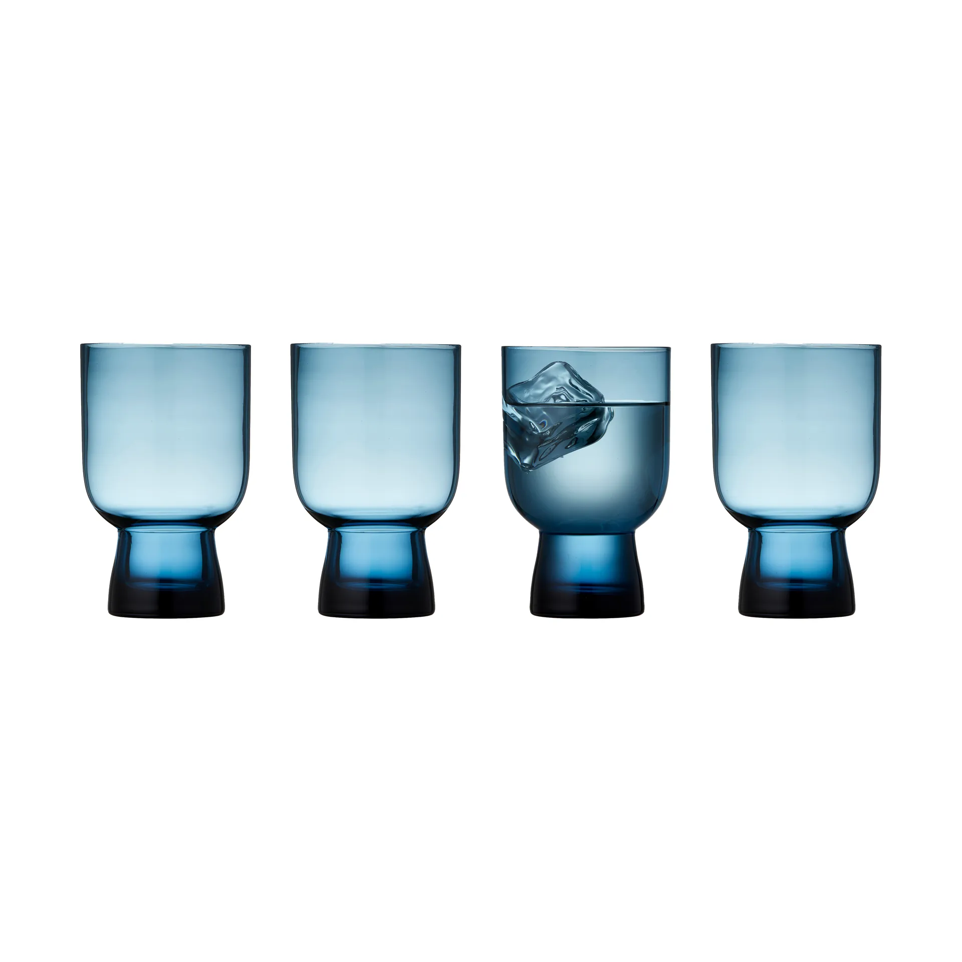 Sorrento waterglas 30 cl 4-pack, Blauw Lyngby Glas