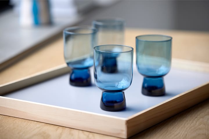 Sorrento waterglas 30 cl 4-pack, Blauw Lyngby Glas