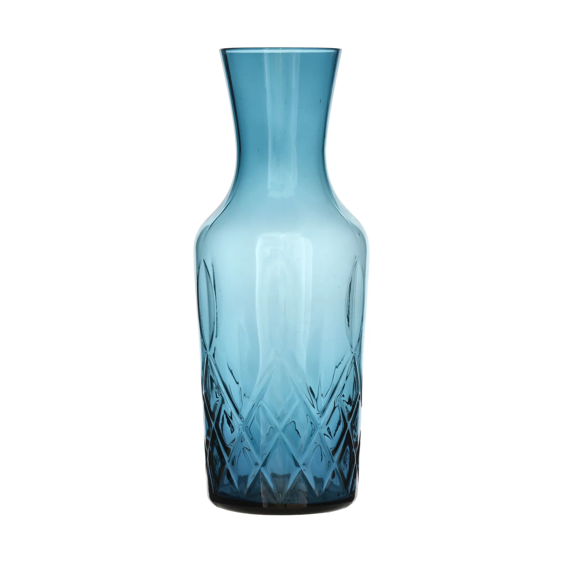 Sorrento waterkaraf 1 liter, Blauw Lyngby Glas