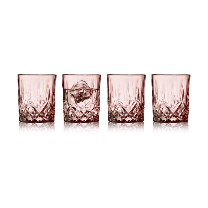 Sorrento whiskey glas 32 cl 4-pack - Pink - Lyngby Glas