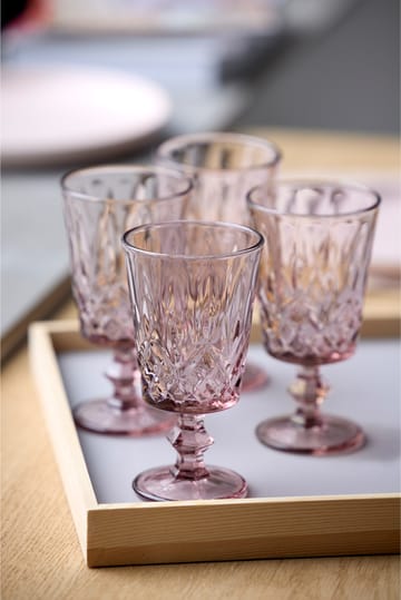 Sorrento wijnglazen 29 cl 4-pack - Pink - Lyngby Glas