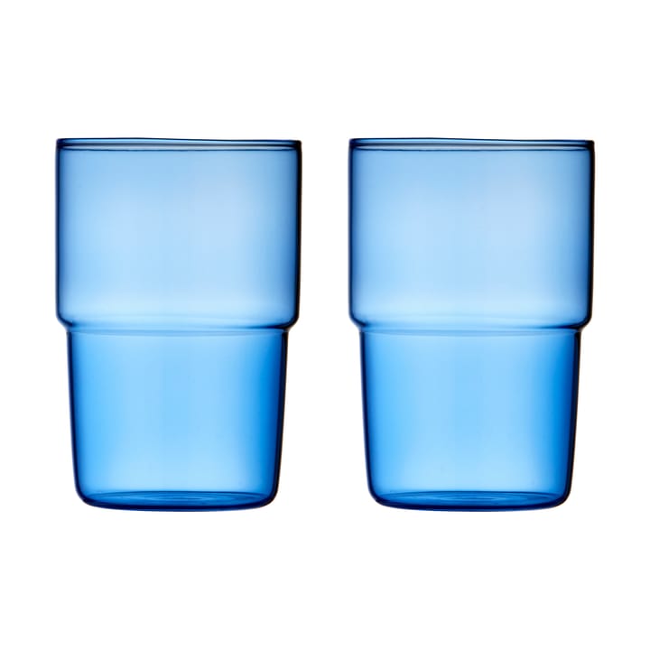 Torino glas 40 cl 2-pack - Blue - Lyngby Glas