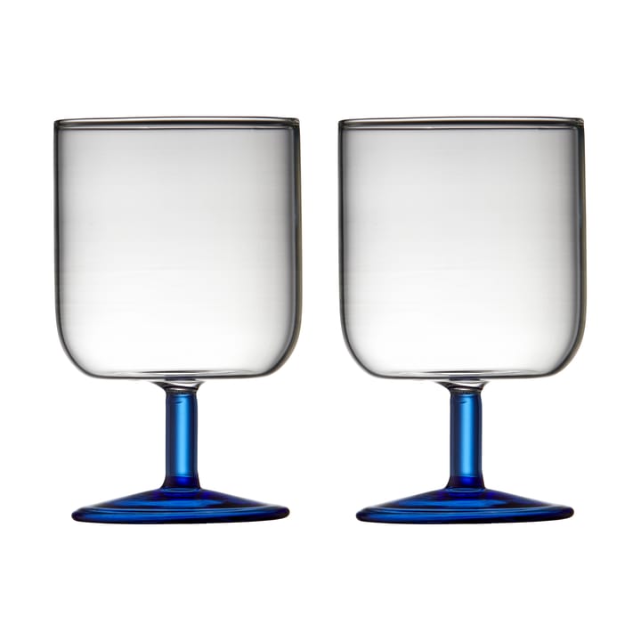 Torino wijnglas 30 cl 2-pack - Clear-blue - Lyngby Glas