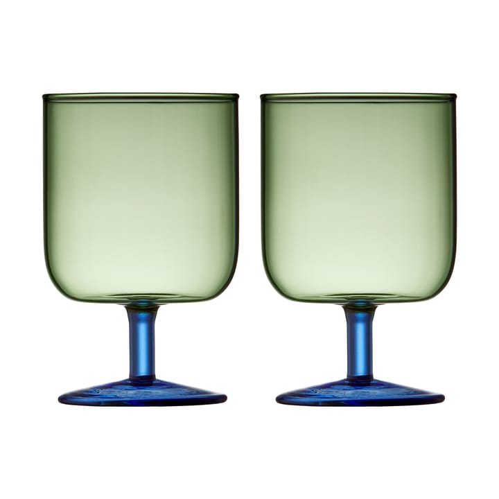 Torino wijnglas 30 cl 2-pack - Green-blue - Lyngby Glas