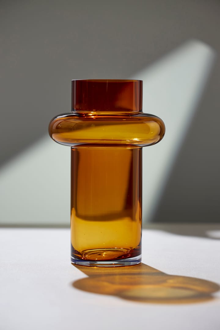 Tube vaas glas 20 cm, Amber Lyngby Glas