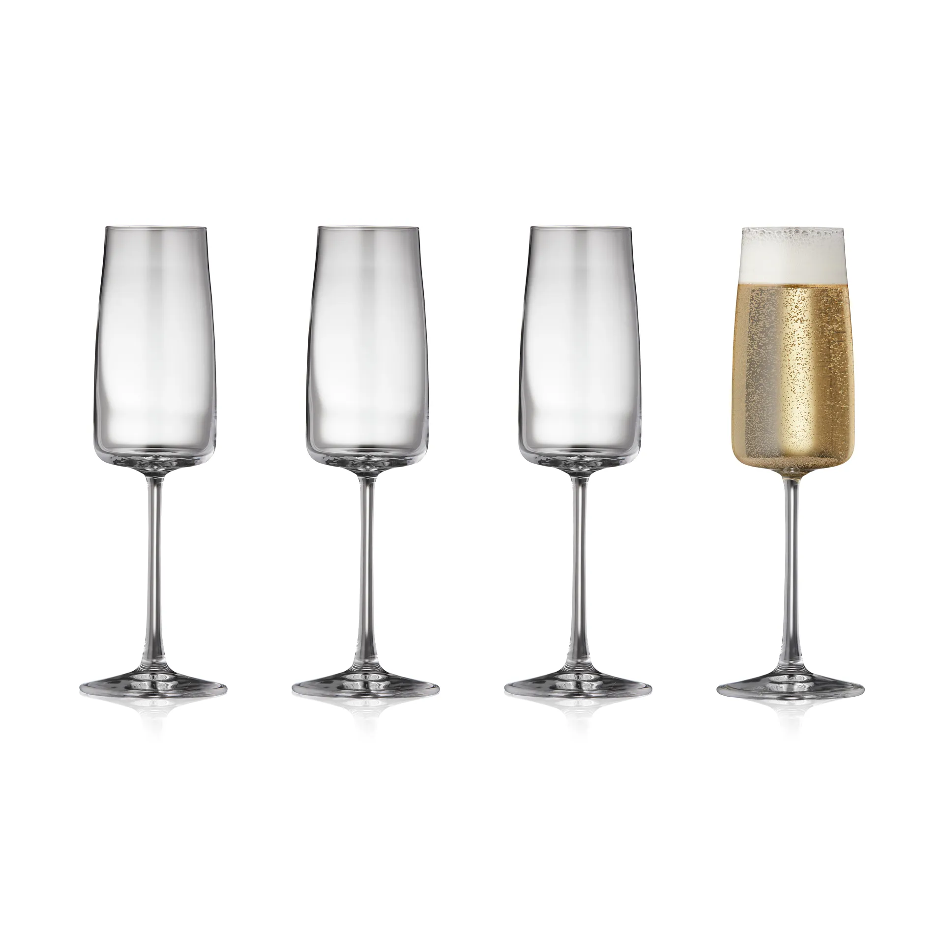 Zero champagneglas 30 cl 4-pack, Kristal Lyngby Glas