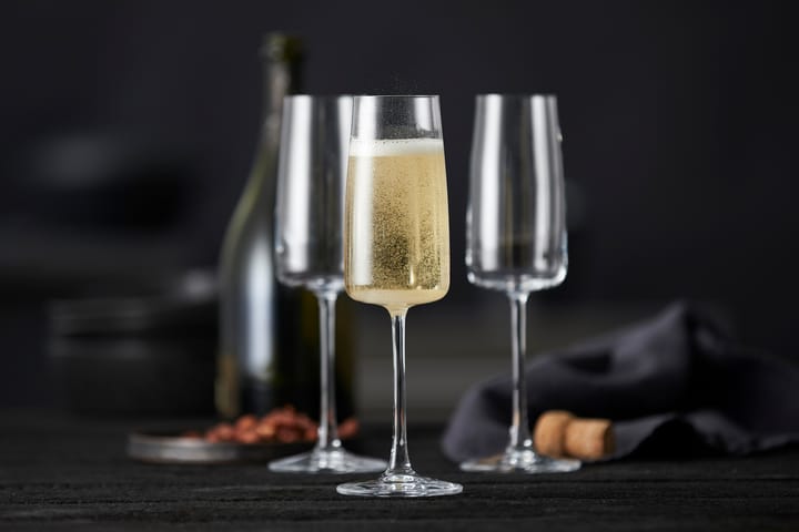 Zero champagneglas 30 cl 4-pack, Kristal Lyngby Glas