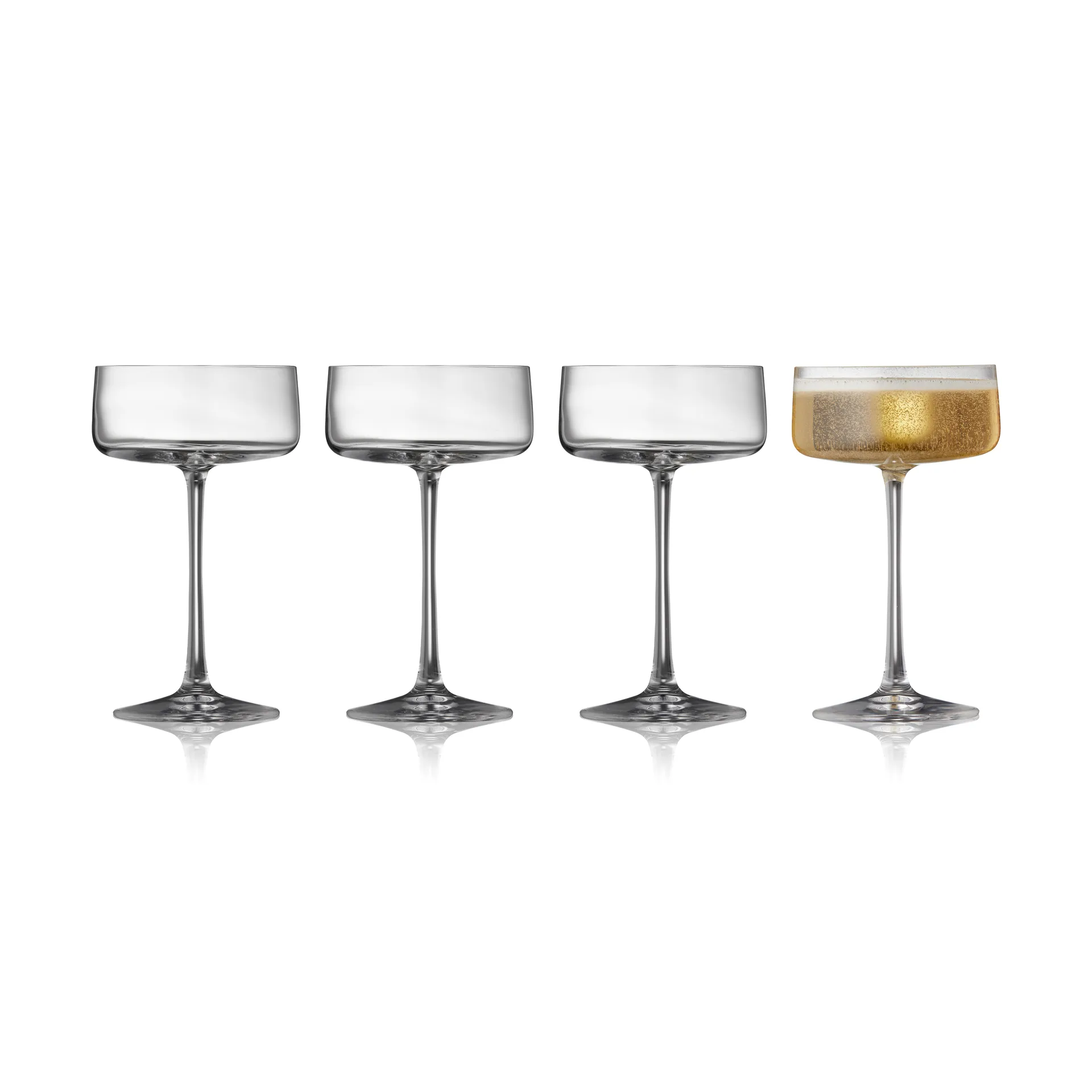 Zero champagneglas coupe 26 cl 4-pack, Kristal Lyngby Glas