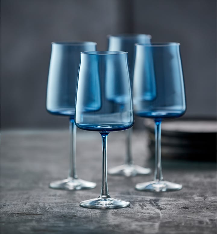 Zero rodewijnglas 54 cl 4-pack - Blue - Lyngby Glas