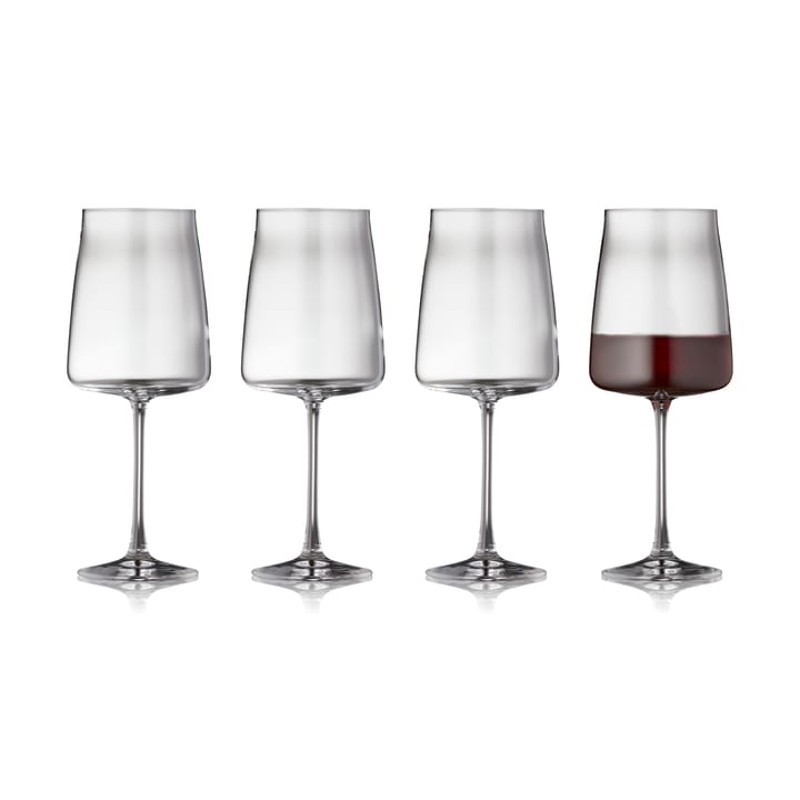 Zero rodewijnglas 54 cl 4-pack - Kristal - Lyngby Glas