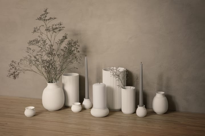 Curve blokkaarshouder Ø11 cm, Wit Lyngby Porcelæn