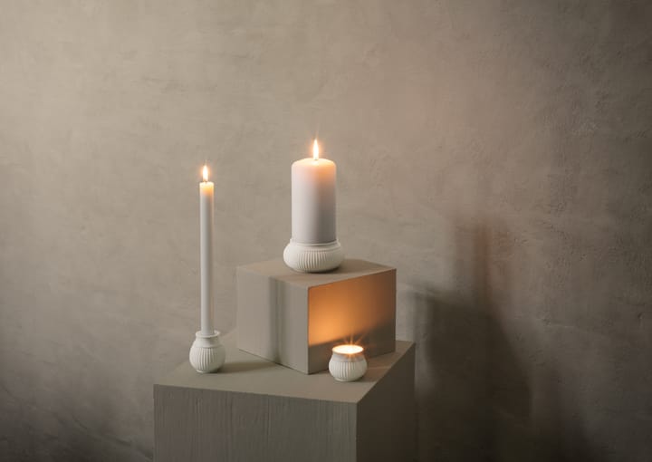 Curve kandelaar 7 cm, Wit Lyngby Porcelæn