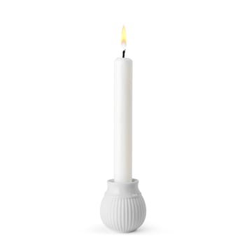 Curve kandelaar 7 cm - Wit - Lyngby Porcelæn