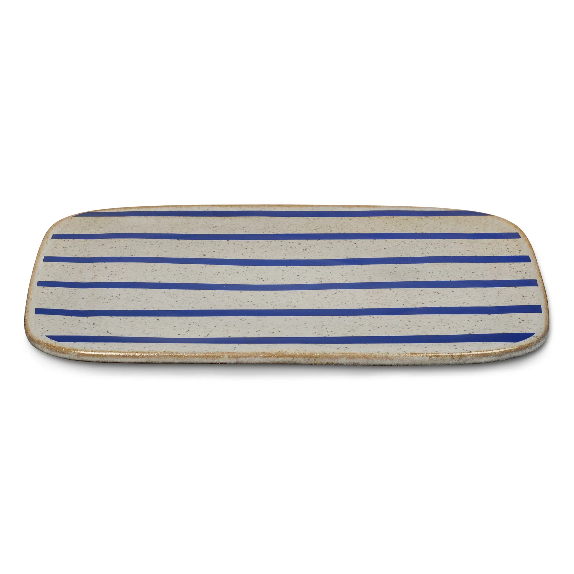 DAN-ILD stroken serveerschaal 27x27 cm, Blauw Lyngby Porcelæn