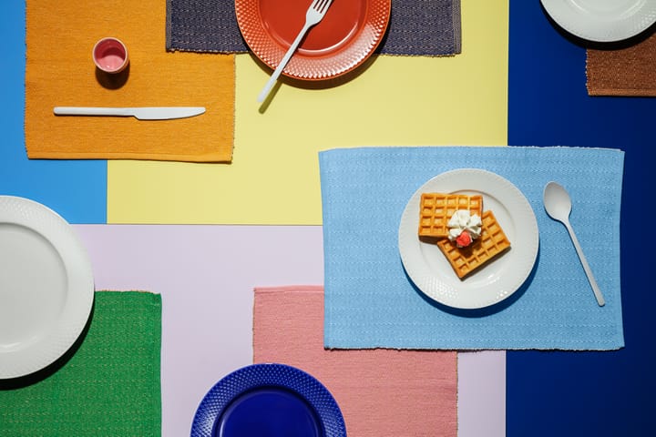Herringbone placemat 30x43 cm, Turkoois Lyngby Porcelæn