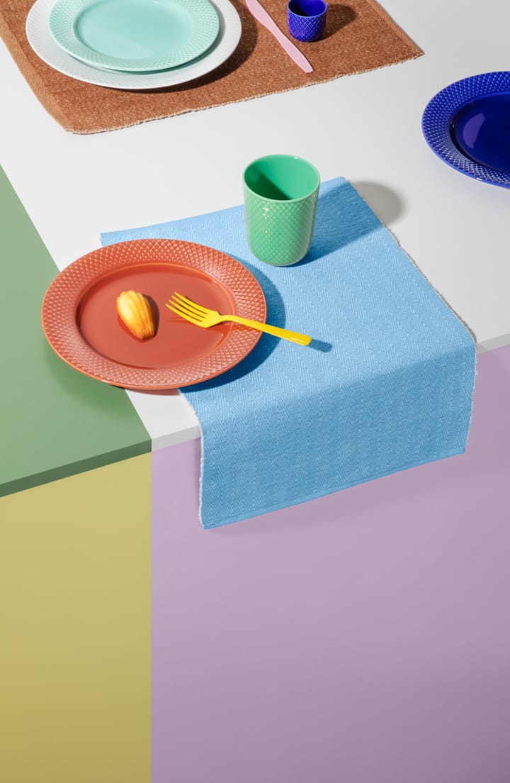 Herringbone placemat 30x43 cm, Turkoois Lyngby Porcelæn