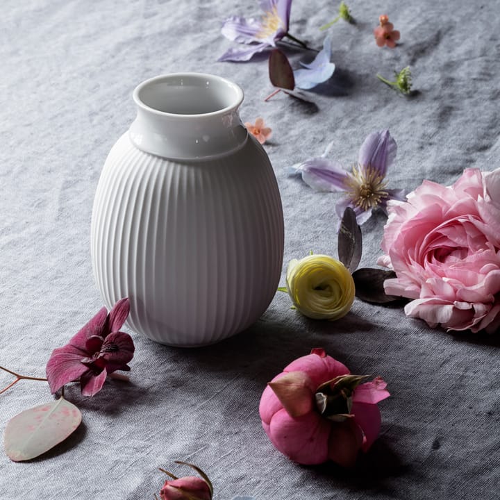 Lyngby Curve vaas 12 cm, Wit Lyngby Porcelæn