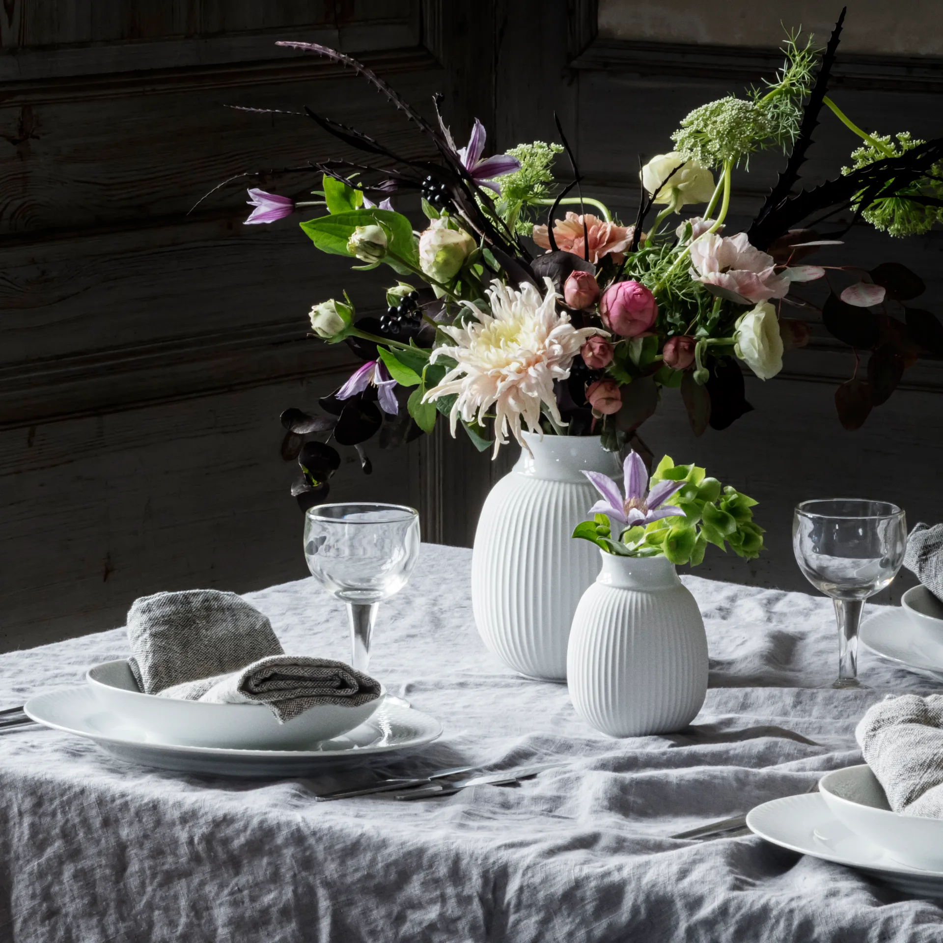 Lyngby Curve vaas 12 cm, Wit Lyngby Porcelæn