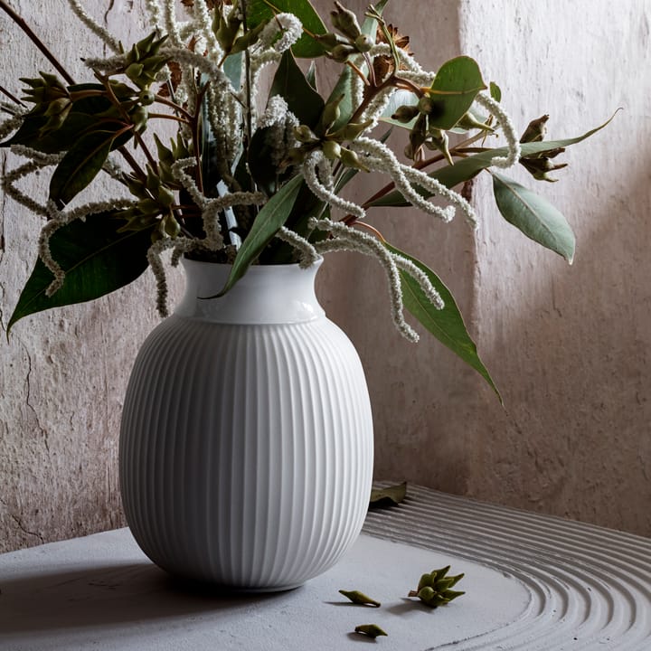 Lyngby Curve vaas 17,5 cm, Wit Lyngby Porcelæn