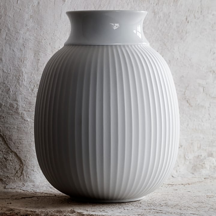 Lyngby Curve vaas 17,5 cm, Wit Lyngby Porcelæn