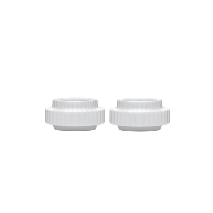 Lyngby kaarsenhouder Ø 6,5 cm 2-pack, wit Lyngby Porcelæn