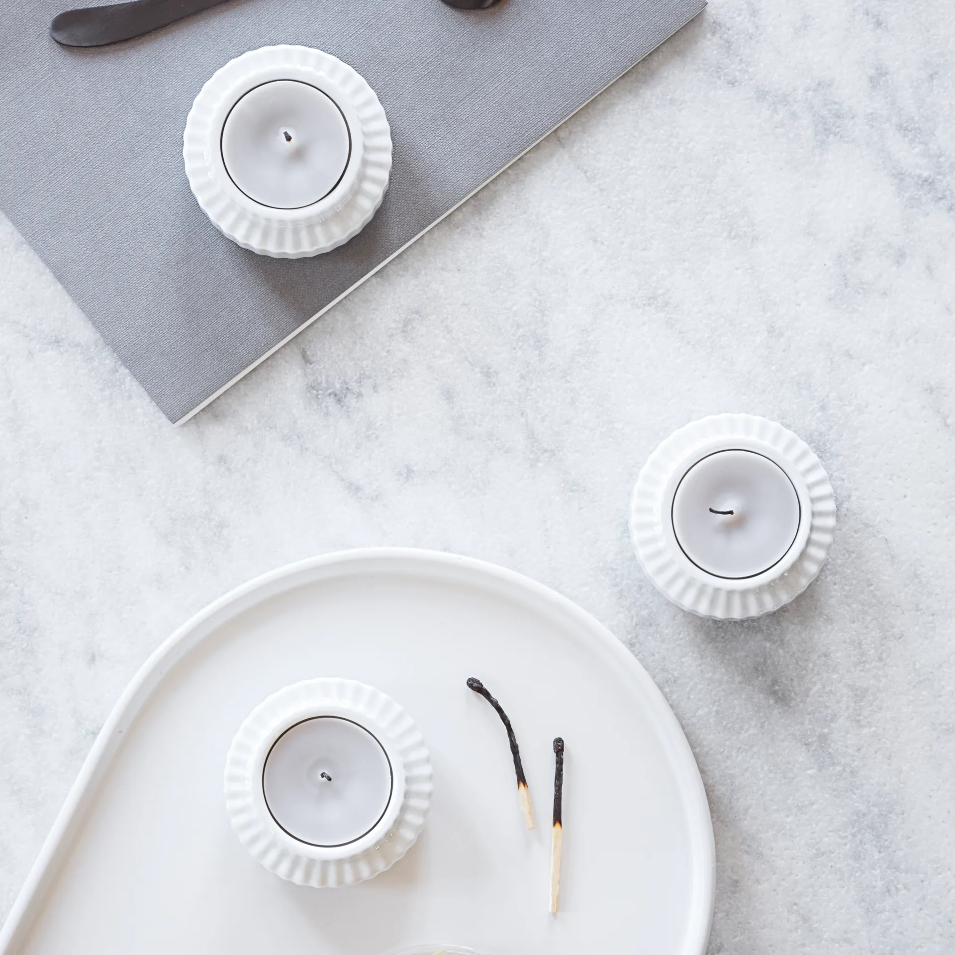 Lyngby kaarsenhouder Ø 6,5 cm 2-pack, wit Lyngby Porcelæn