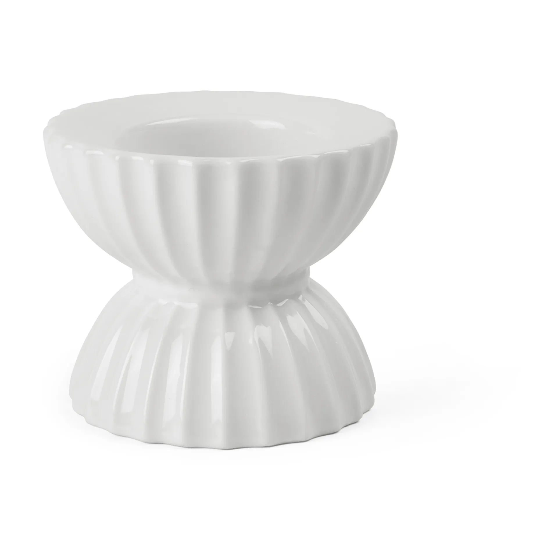Lyngby Tura waxinelichtjeshouder Ø8 cm, Wit Lyngby Porcelæn