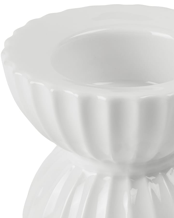 Lyngby Tura waxinelichtjeshouder Ø8 cm, Wit Lyngby Porcelæn