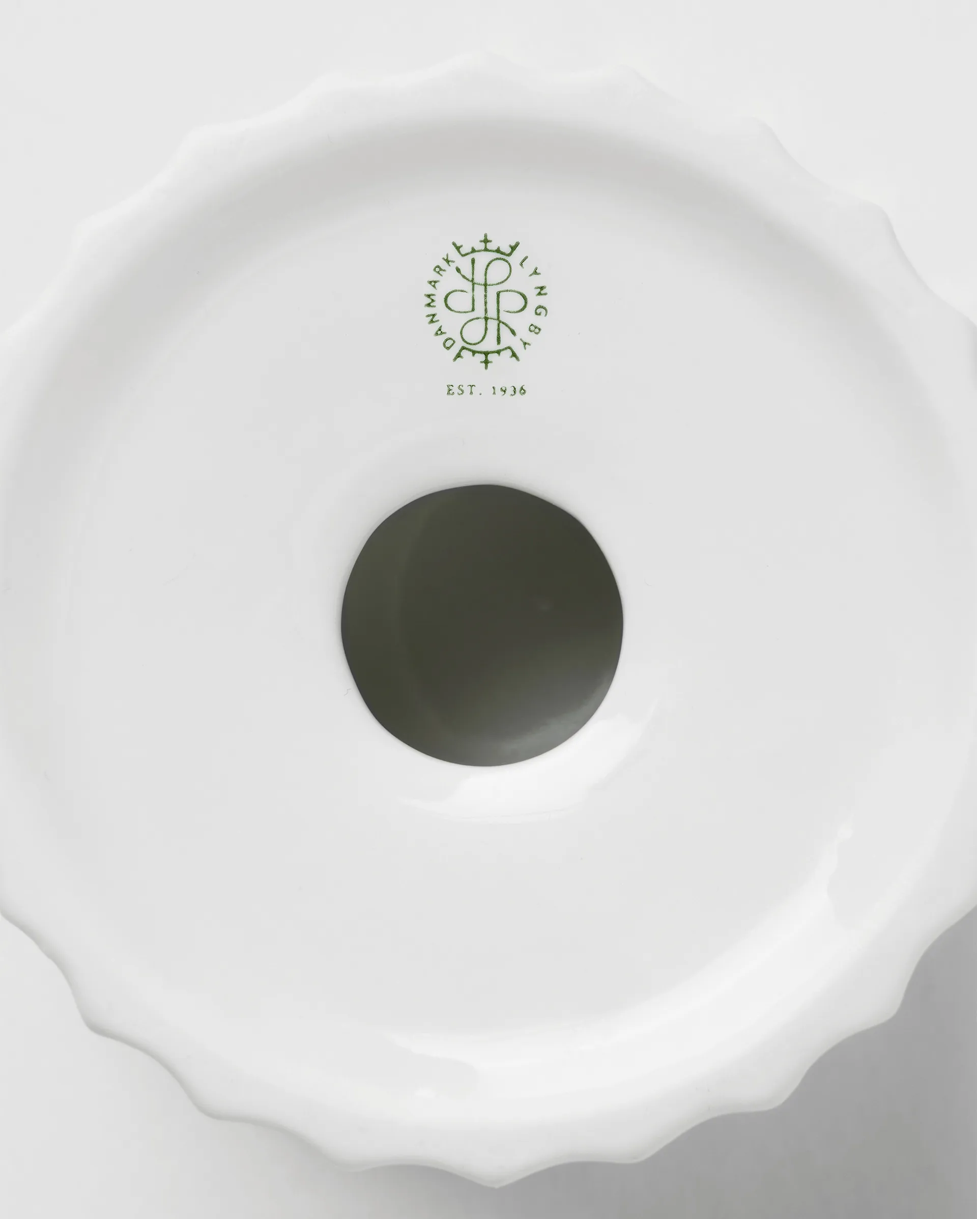 Lyngby Tura waxinelichtjeshouder Ø8 cm, Wit Lyngby Porcelæn