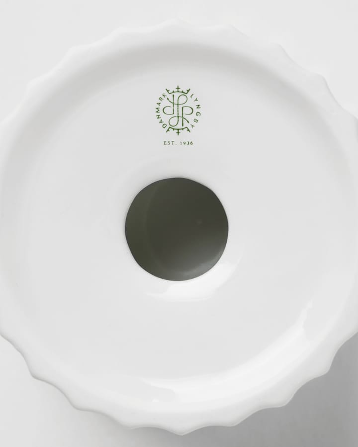 Lyngby Tura waxinelichtjeshouder Ø8 cm, Wit Lyngby Porcelæn