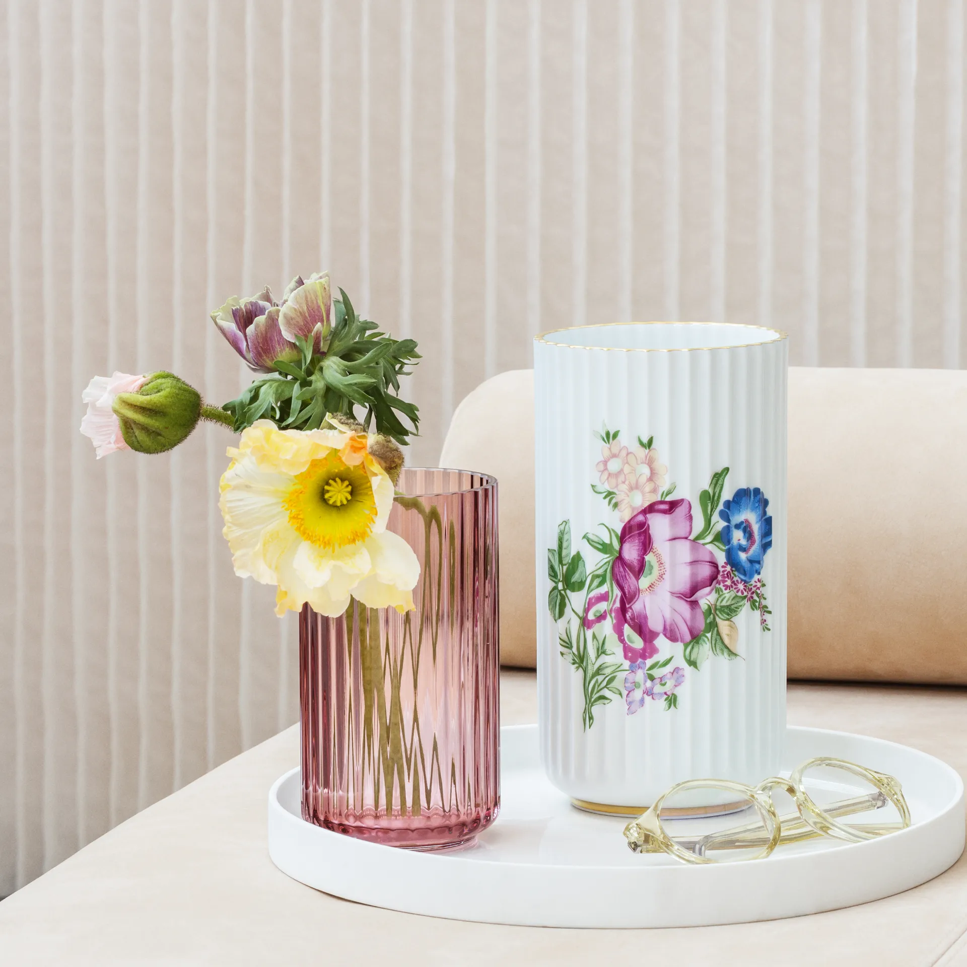 Lyngby Vaas, burgundy, 25 cm Lyngby Porcelæn