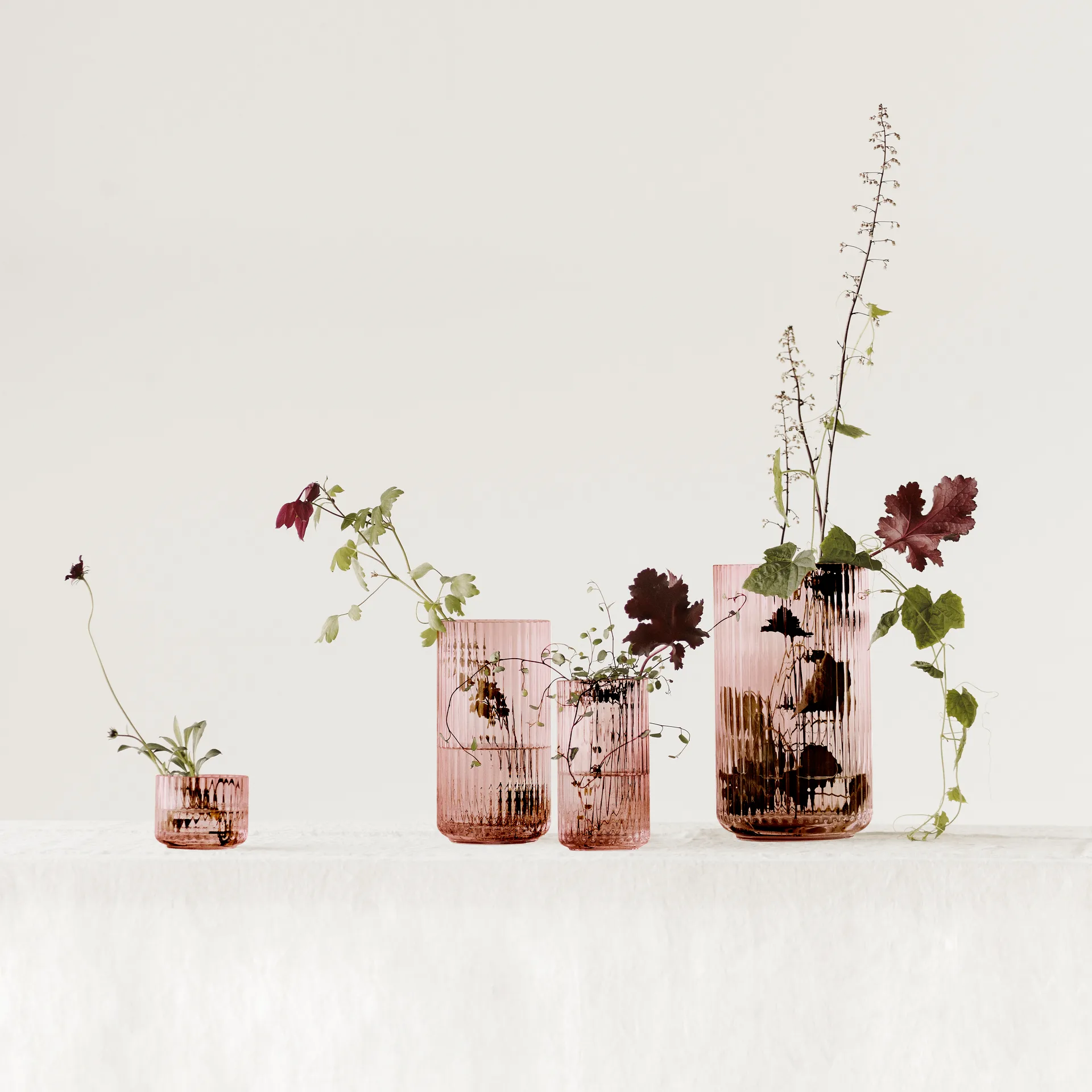Lyngby vaas glas burgbordeaux, 20 cm. Lyngby Porcelæn