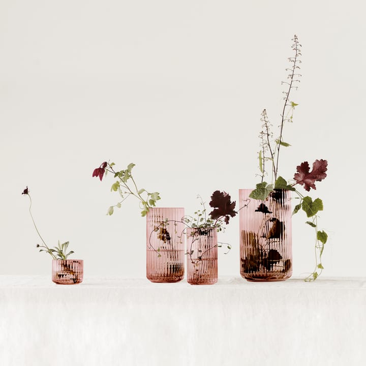 Lyngby vaas glas burgbordeaux, 20 cm. Lyngby Porcelæn