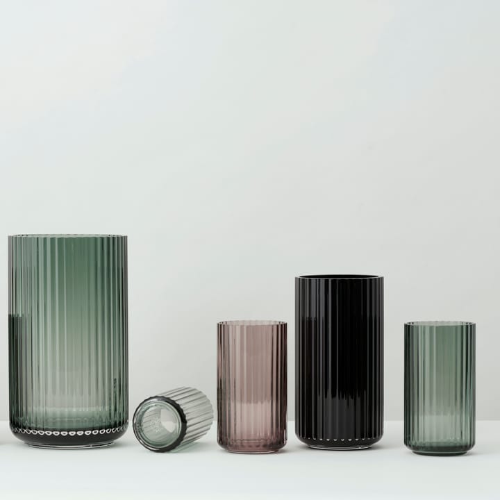 Lyngby vaas glas burgbordeaux, 20 cm. Lyngby Porcelæn