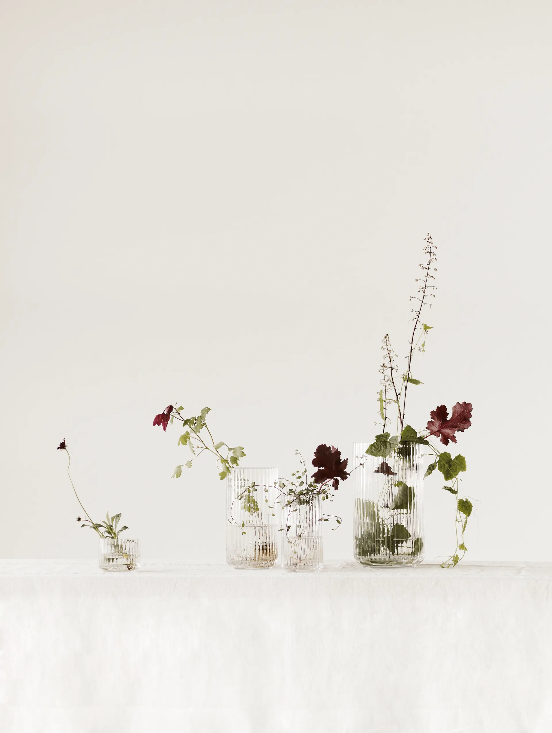 Lyngby vaas glas transparant, 25 cm. Lyngby Porcelæn