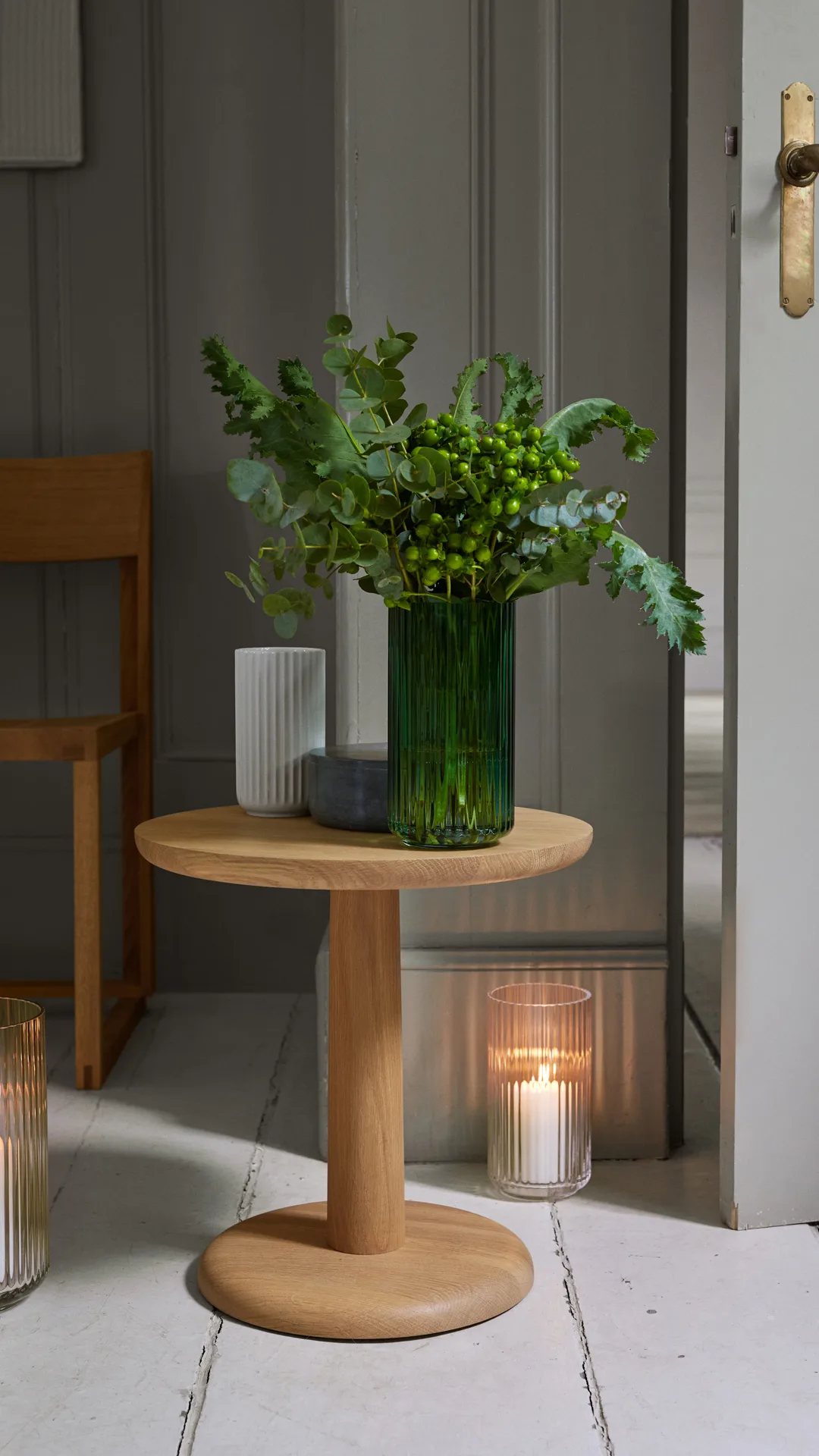 Lyngby vaas glas transparant, 25 cm. Lyngby Porcelæn