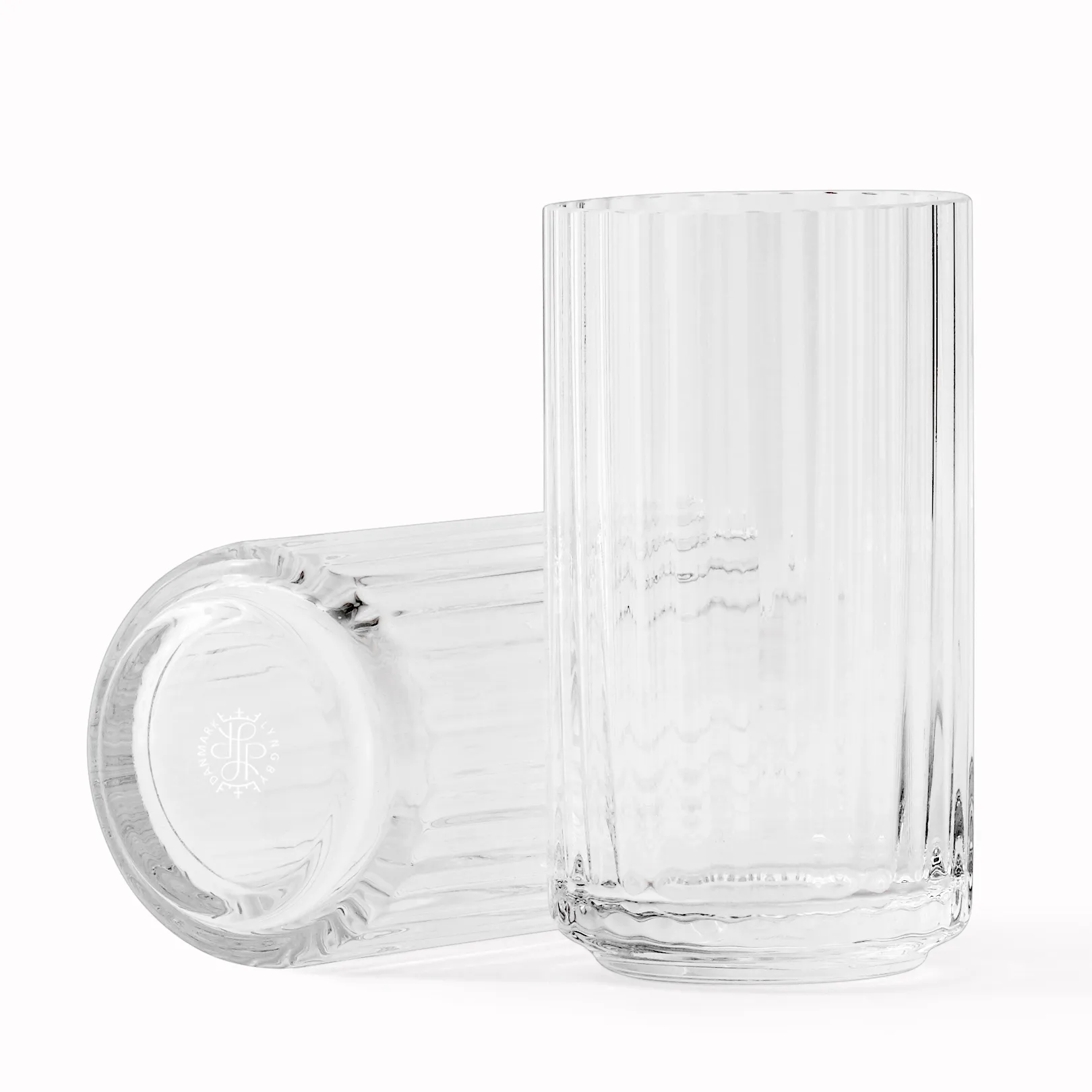 Lyngby vaas glas transparant, 31 cm. Lyngby Porcelæn