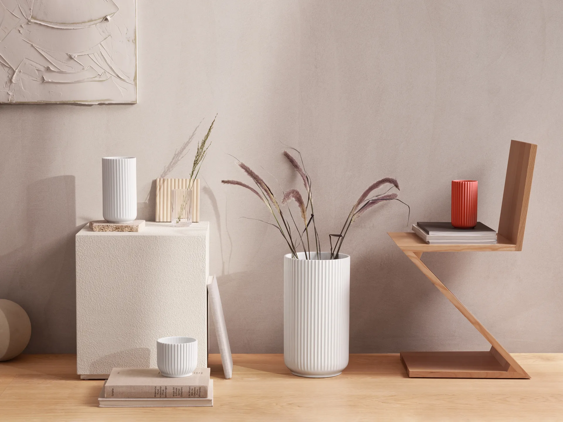 Lyngby Vaas, Rood, 15,5 cm Lyngby Porcelæn