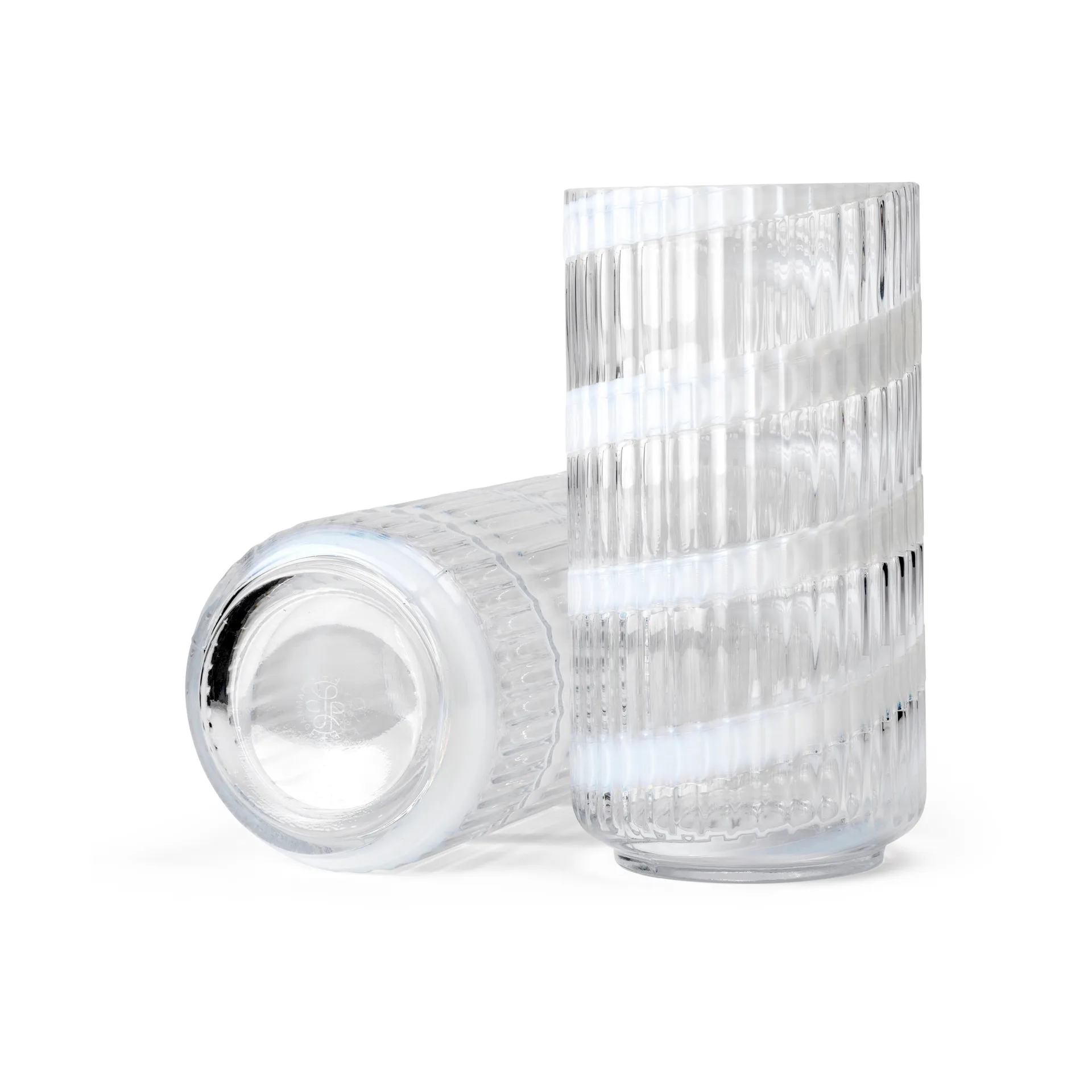 Lyngby Vaas, White swirl, 20,5 cm Lyngby Porcelæn