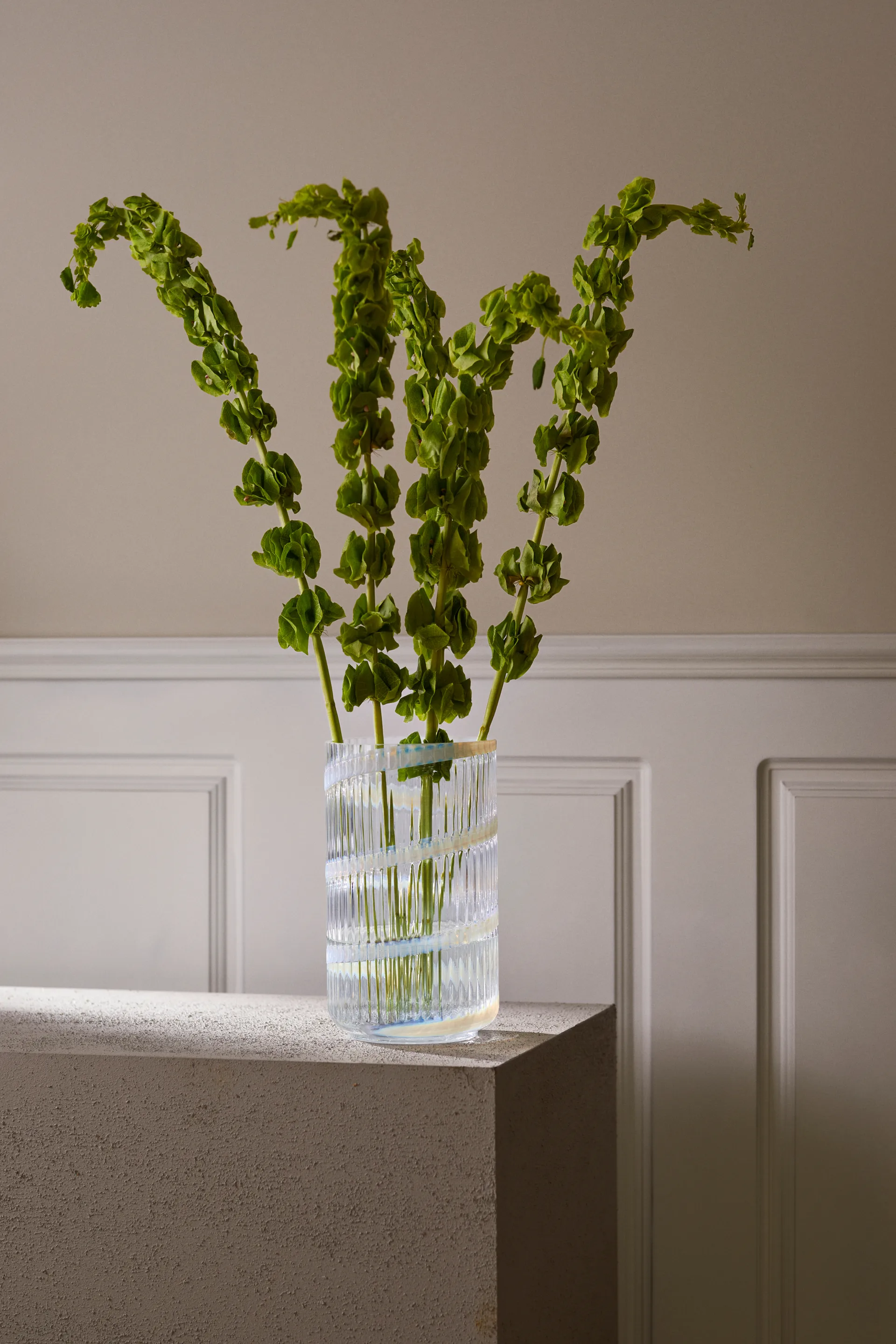 Lyngby Vaas, White swirl, 20,5 cm Lyngby Porcelæn