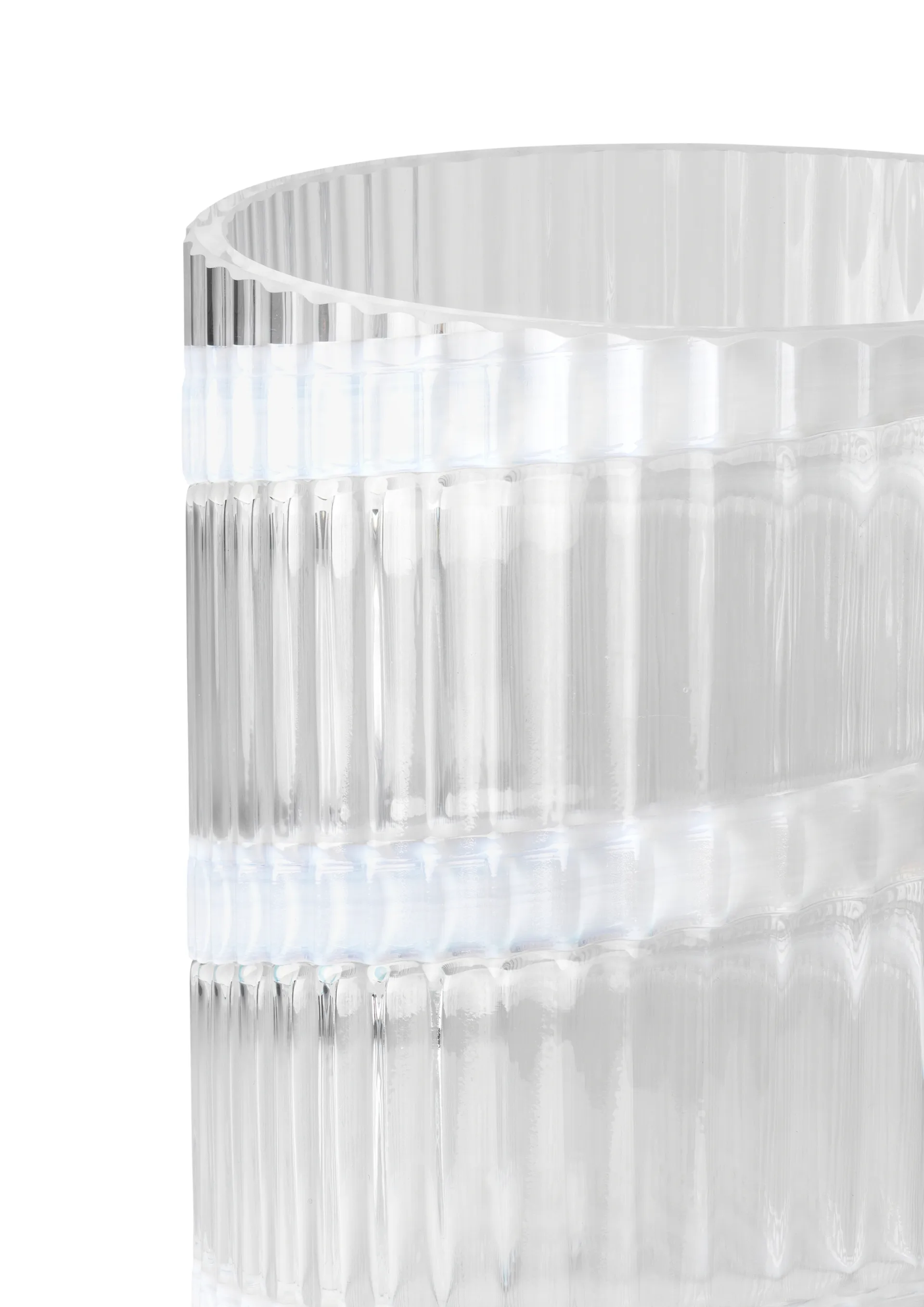 Lyngby Vaas, White swirl, 25 cm. Lyngby Porcelæn