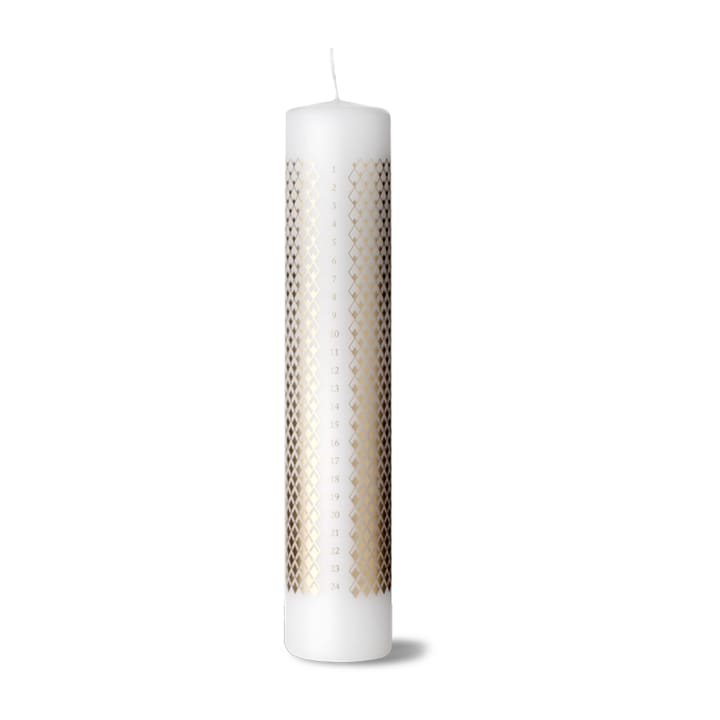 Rhombe Adventskaars �Ø5 cm - Wit - Lyngby Porcelæn