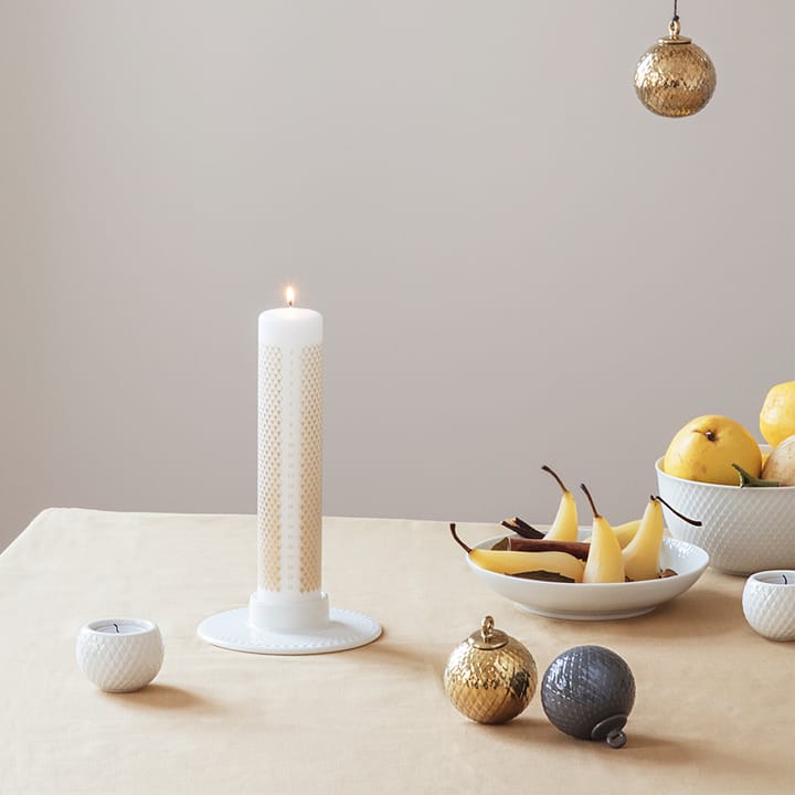 Rhombe Adventskaars Ø5 cm, Wit Lyngby Porcelæn
