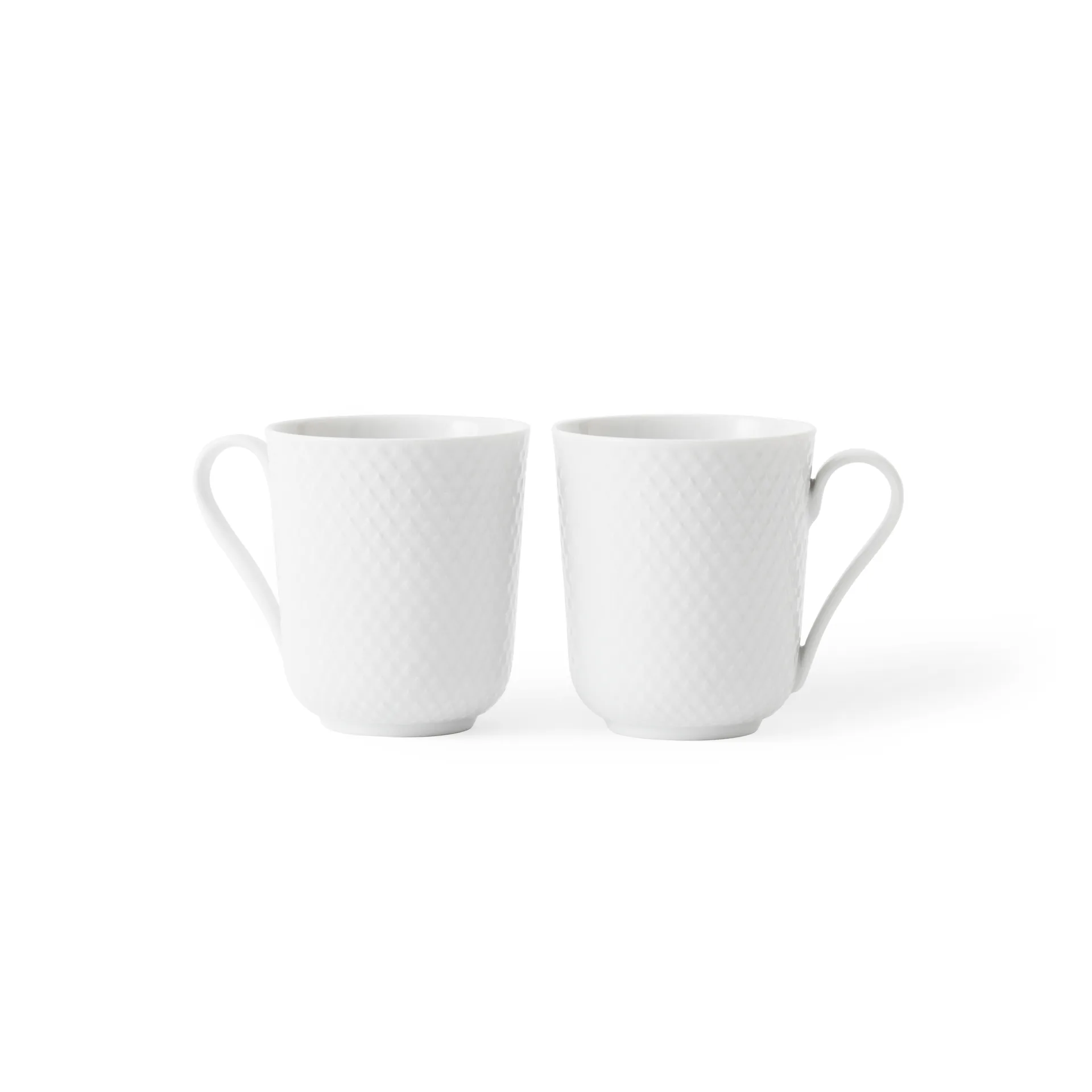 Rhombe beker 33 cl 2-pack, wit Lyngby Porcelæn
