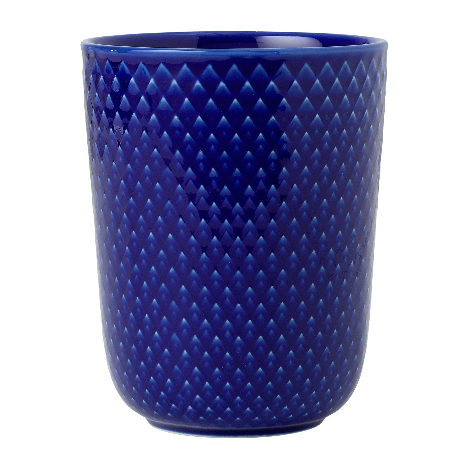 Rhombe beker zonder oor 33 cl, Donkerblauw Lyngby Porcelæn