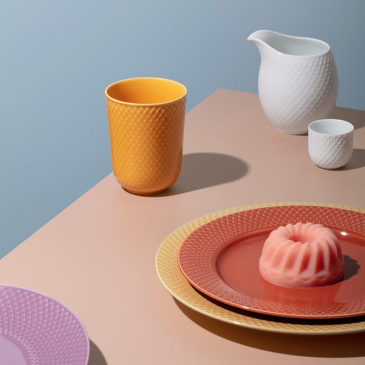 Rhombe beker zonder oor 33 cl, Geel Lyngby Porcelæn