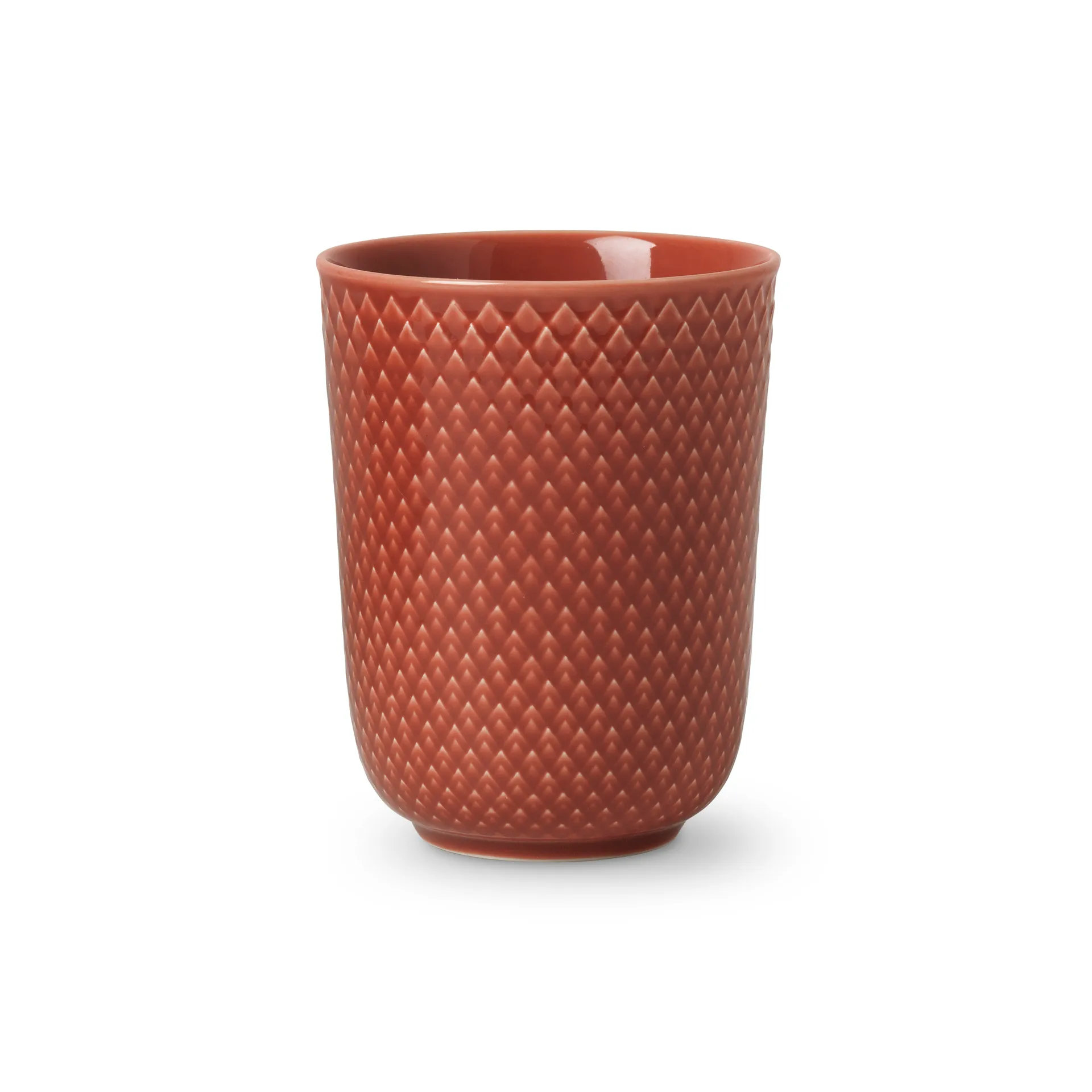 Rhombe beker zonder oor 33 cl, Terracotta Lyngby Porcelæn