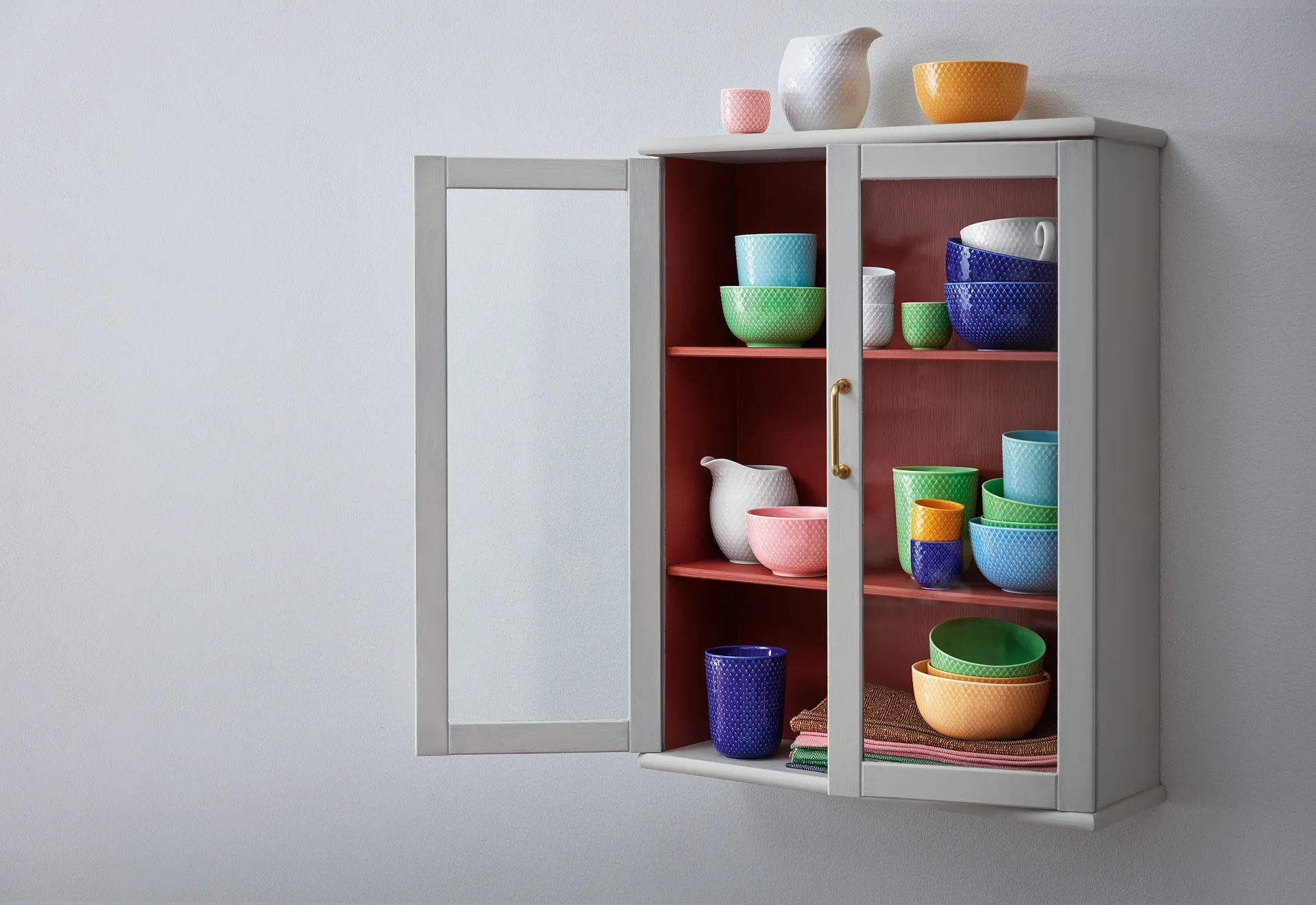 Rhombe beker zonder oor 33 cl, Turquoise Lyngby Porcelæn